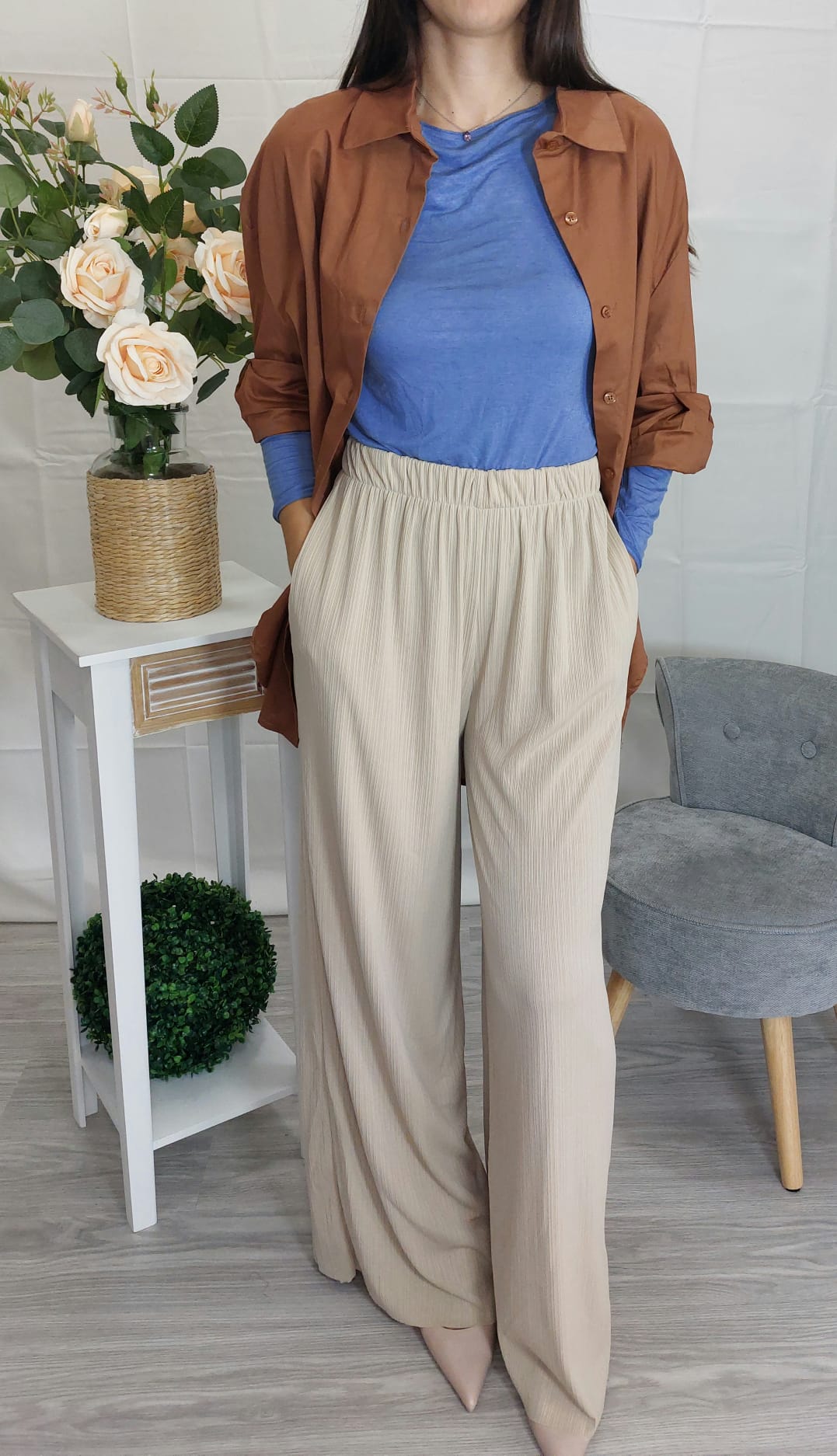 Eularia – Camicia donna oversize lunga a maniche lunghe