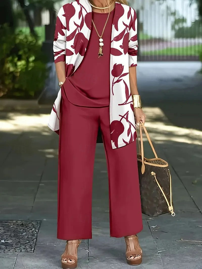 Completo Floreale Bolero e Pantaloni