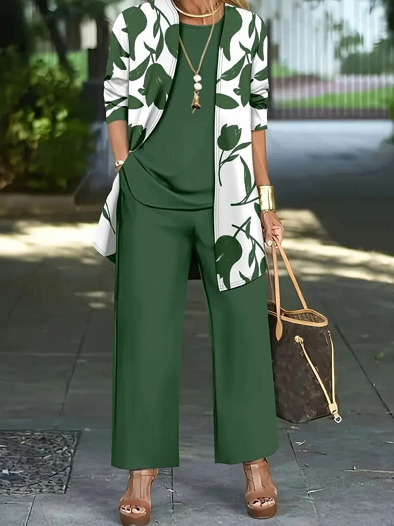 Completo Floreale Bolero e Pantaloni