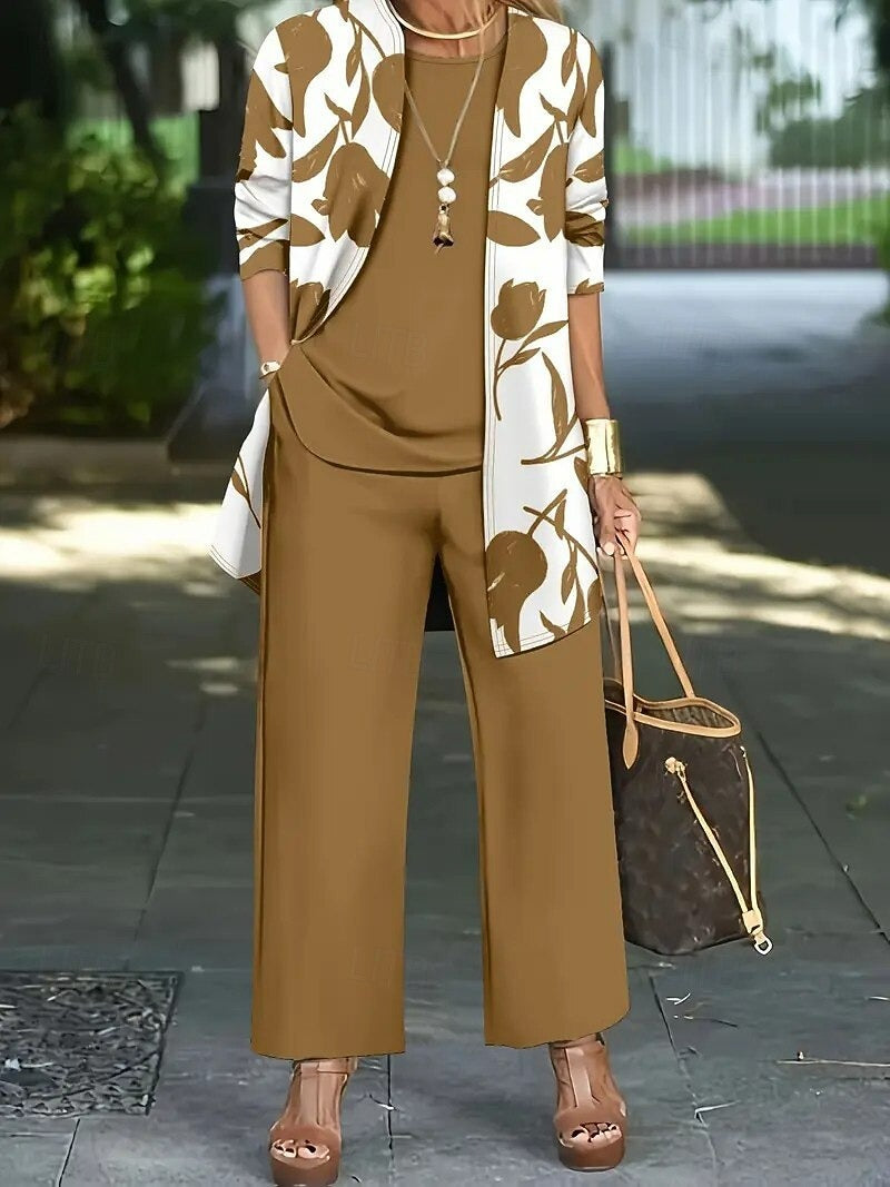Completo Floreale Bolero e Pantaloni