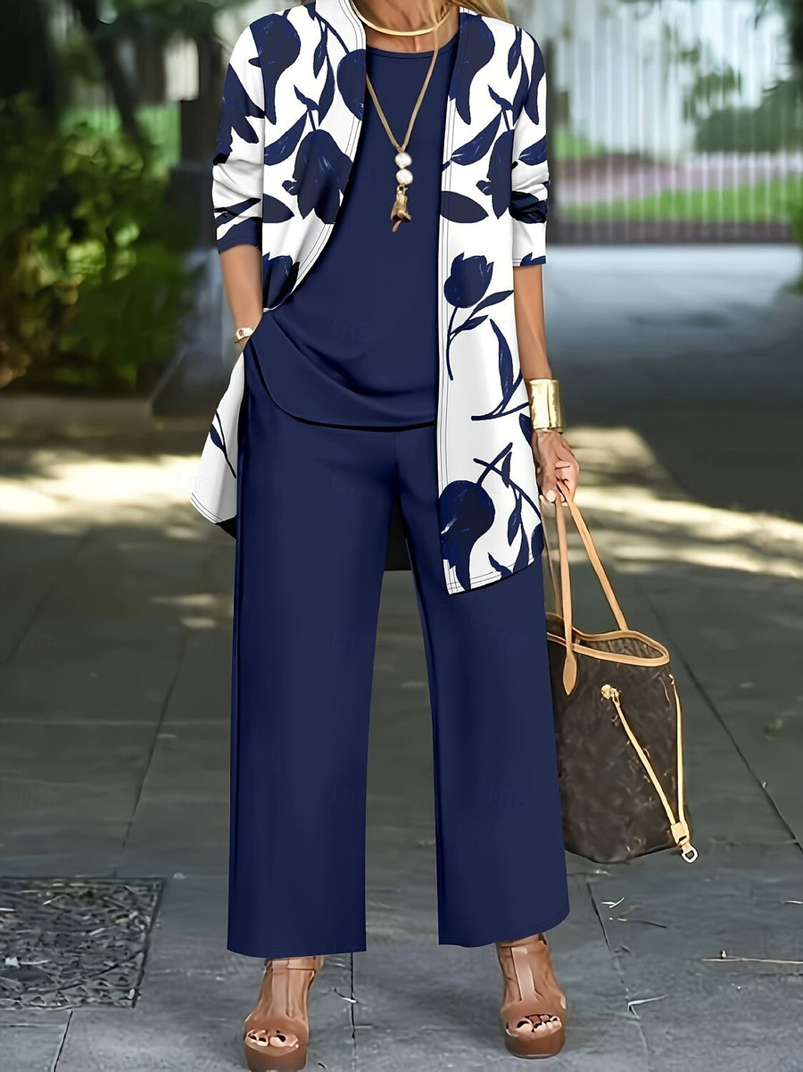 Completo Floreale Bolero e Pantaloni