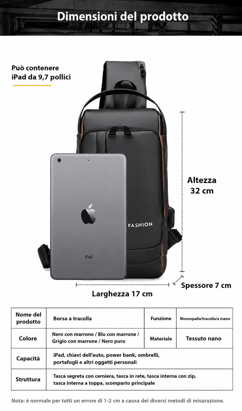 Tracolla Antifurto Oxford Porta USB